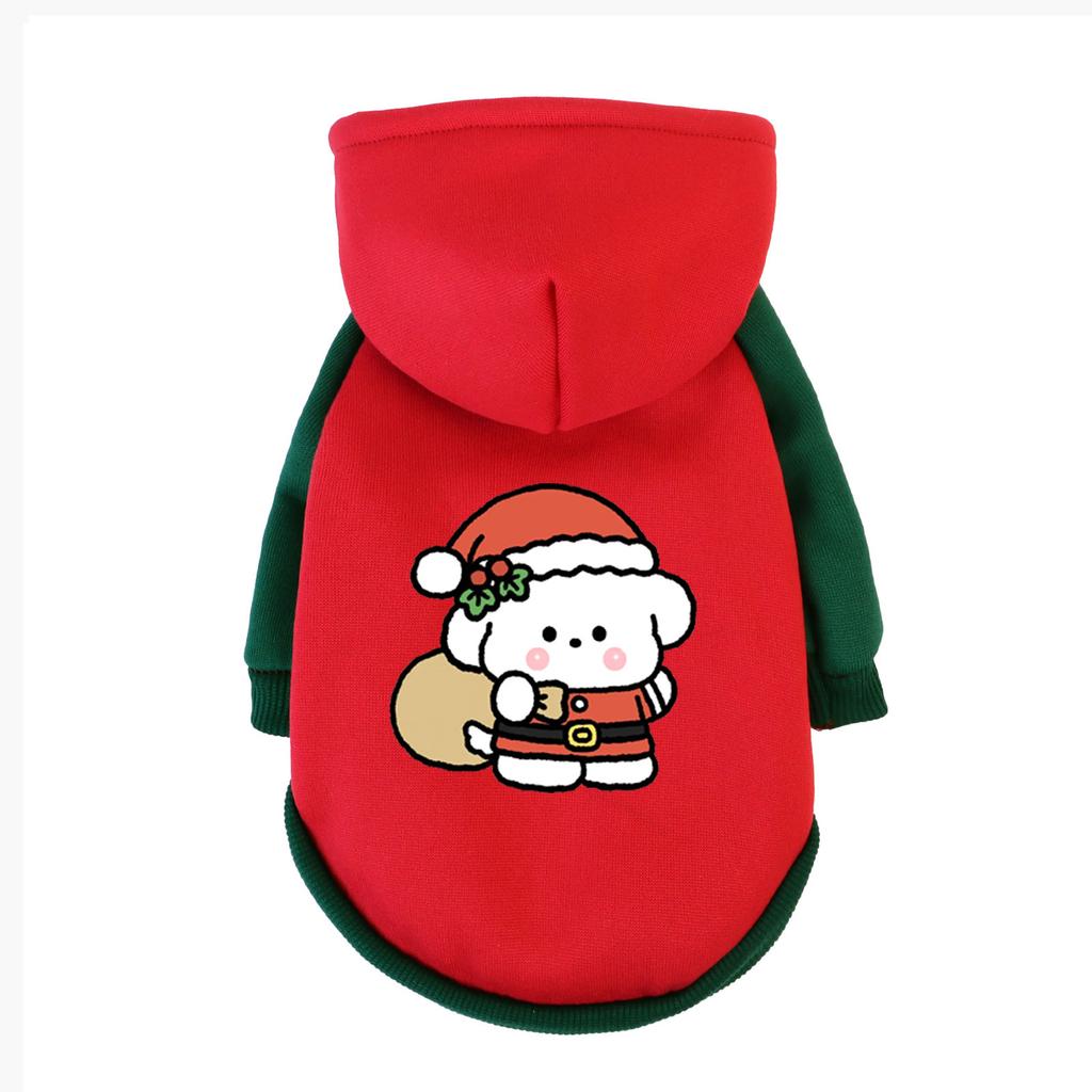 Pet Christmas Hooded Sweatshirt Cats & Dogs Fashion Winter Warm Clothes Suitable For Cats ,TeddyGolden Retriever Party supplier