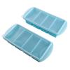 A84E-Silicone Freezer Tray& Lid-Freezer Food Molds Ice Cube Tray, 2Pcs Freezer Container For Freezing& Storing Soup