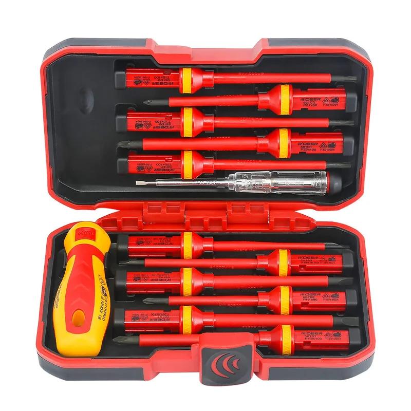 High Voltage Electrician Screwdriver Set Insulated Screwdriver 1000VPhillips Slotted Screwdriver Multi-function Electrician Tool