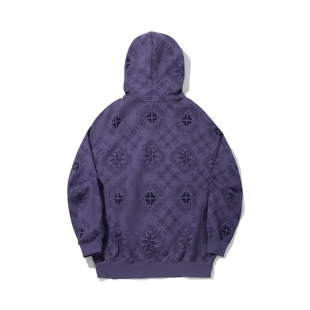 Li Ning All Over Print Zachte Ademende Veelzijdige Losse Hoodie Unisex hoodies AWDV829-3