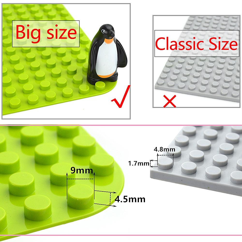 404 Dot Large Size  Baseplate Brick Big Size Plate Building Block Floor Accessories Leduo Particle Compatible Big Animal