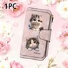 1PC Cute Cat Women's Long Wallet Multi-functional Wallet Portable Snap Button Coin Purse Ideal Gift for Cat Lovers Daily Commute Outdoor Travel Home