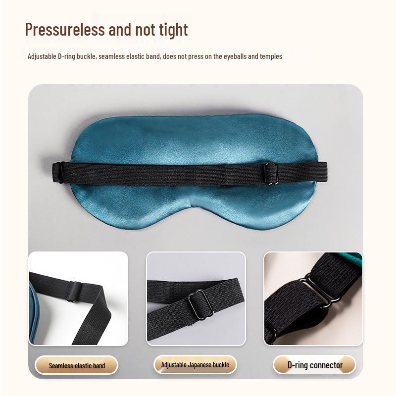 Unisex Silk Sleep Eye Mask with Ice Pack for Eye Fatigue Relief - Breathable Blackout for Naps