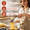 3Pcs Stainless Steel Salad Tongs Food Clips Lightweight Heat Resistant Rust Proof for Serving Spaghetti Pastries Bread and More