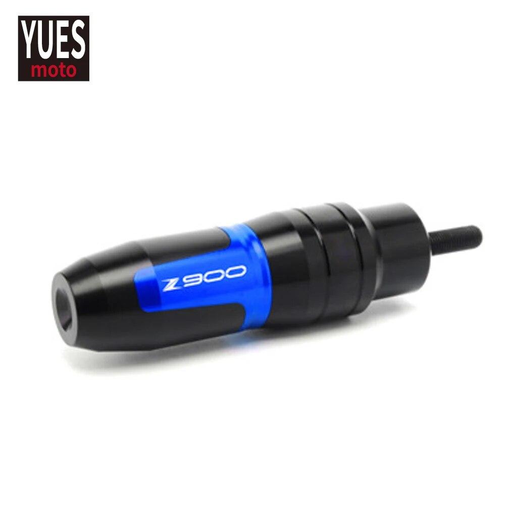 Akcesoria motocyklowe Aluminiowe osłony silnika CNC Slidery wydechu Ochraniacz przed upadkiem Z logo Do Kawasaki Z900 2012-