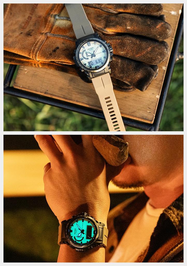 Casio Pro Trek Watch [Official Japanese Product] Climber Line Radio-Controlled Solar Watch with Biomass Plastic Construction, PRW-61LD-5JF, Men's