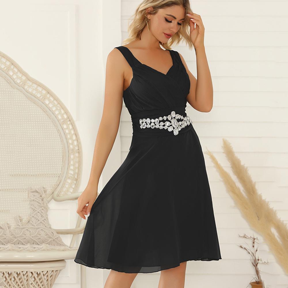 

Large size women s clothing, European and American, popular, tube top luxury bridesmaid toast dress evening dress 5XL чорний