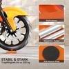 Motorcycle Wheel Cleaning Roller Stand with Steel Frame, Aluminium Rollers, Motorcycle Maintenance Stand for Tyre Cleaning and Chain Lubrication