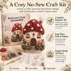 House Scene Poke Art Kit Mushroom Cottage Textile Art Kit DIY Needle Craft  Desktop Display