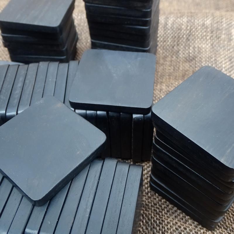 1pc Ebony Solid Wood Board Sandalwood Chip DIY Handmade Material Business Card Engraving Wooden Pendant Keychain