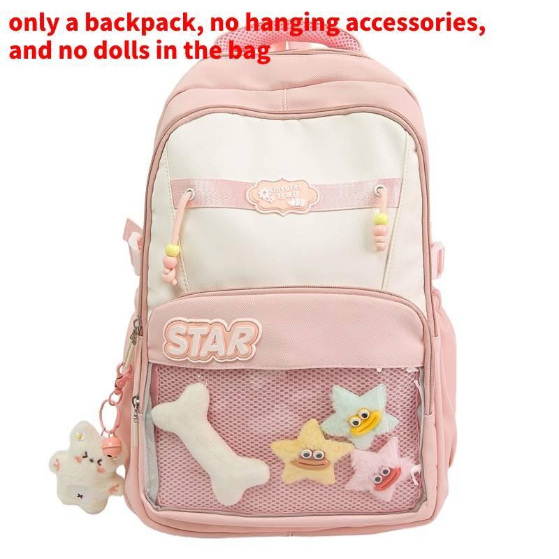 Unisex Large Capacity Backpack With Curved Shoulder Straps For School And Day Trips