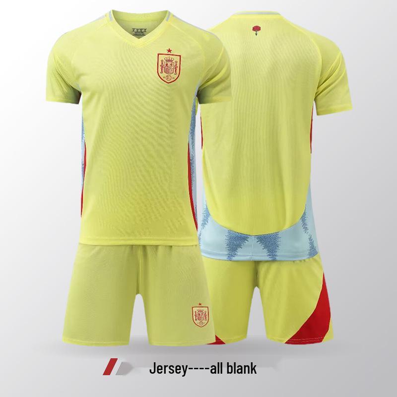 Spanien 2425 Heim- & Auswärts-Fußball-Trainingsset - Schnelltrocknend, Atmungsaktiv, Schweißableitendes Trikot