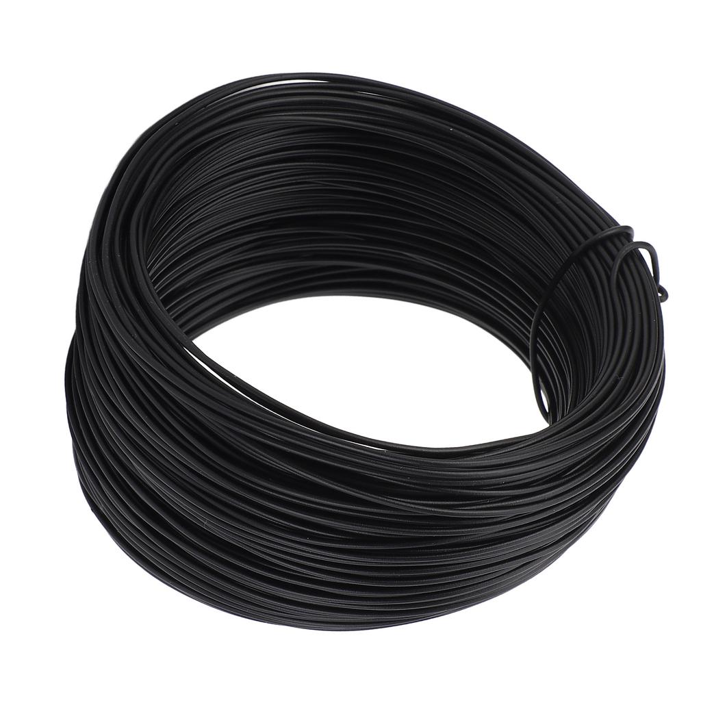 0.75mm 50m Tie Wire Roll Galvanized Iron PVC Coated Wire for Binding Reinforcing Bar and Fiber Optic Cables Black