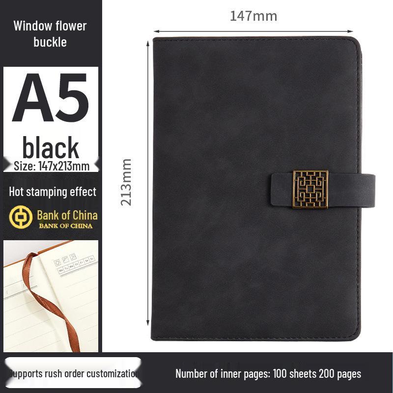 A5 Custom Logo Thickened B5 Diary with Buckle for Business Office