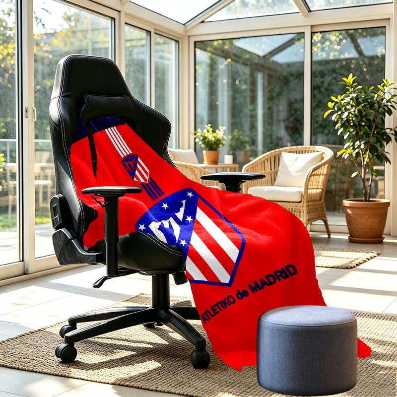 Coperta con Stampa Atletico Madrid - Morbida e Confortevole, per Camera da Letto, Viaggio, Divano, Decorazione per la Casa - Regalo di Compleanno o Natale per un Amico