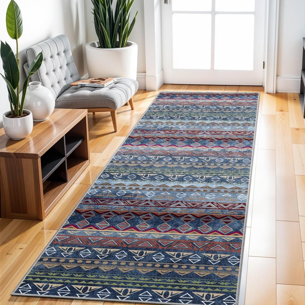 

Moroccan-Style Living Room Velvet Non-Slip Carpet, Coffee Table, Bedroom Headboard, Balcony Carpet, Home Decoration 40x120cm 16x47inch