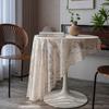 Cloth Daddy Ins Style Beige Lace Table Cloth Hollow Round Western Food Cafe Party Tablecloth Tablecloth