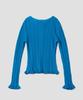 Tudument Boatneck Rib Knit_Teal Blue