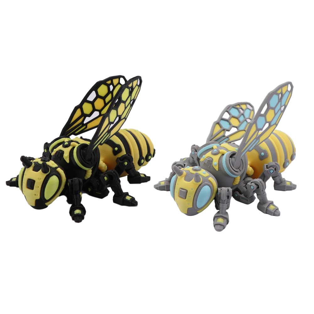 3D Printed 3D Printed Mechanical Bee Movable Joint Articulated Bee Toy Holiday Gift