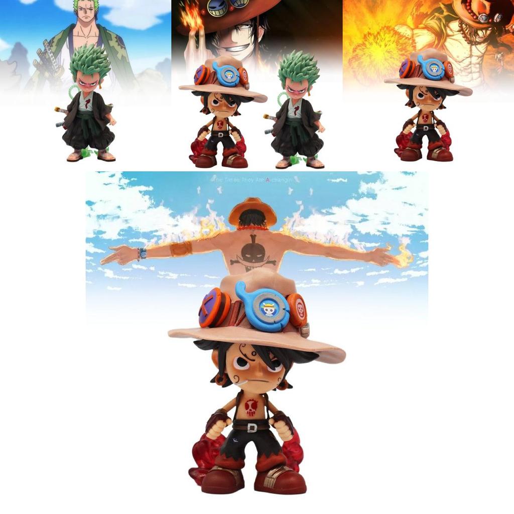 Stylish One Piece Zoro Sitting And Cowboy Ace Pvc Figure Model Ideal For Anime Lovers