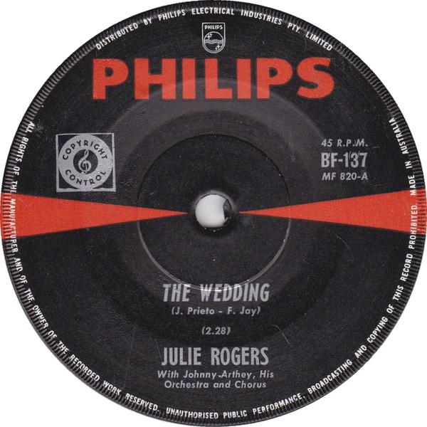 

7-дюймовая пластинка JULIE ROGERS Свадьба BF137 PHILIPS 1964 Австралия Поп Б/у