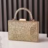 Advanced Gold Sequin Dinner Bag, Fashionable Diamond Studded Hand-held Party Dress Bag