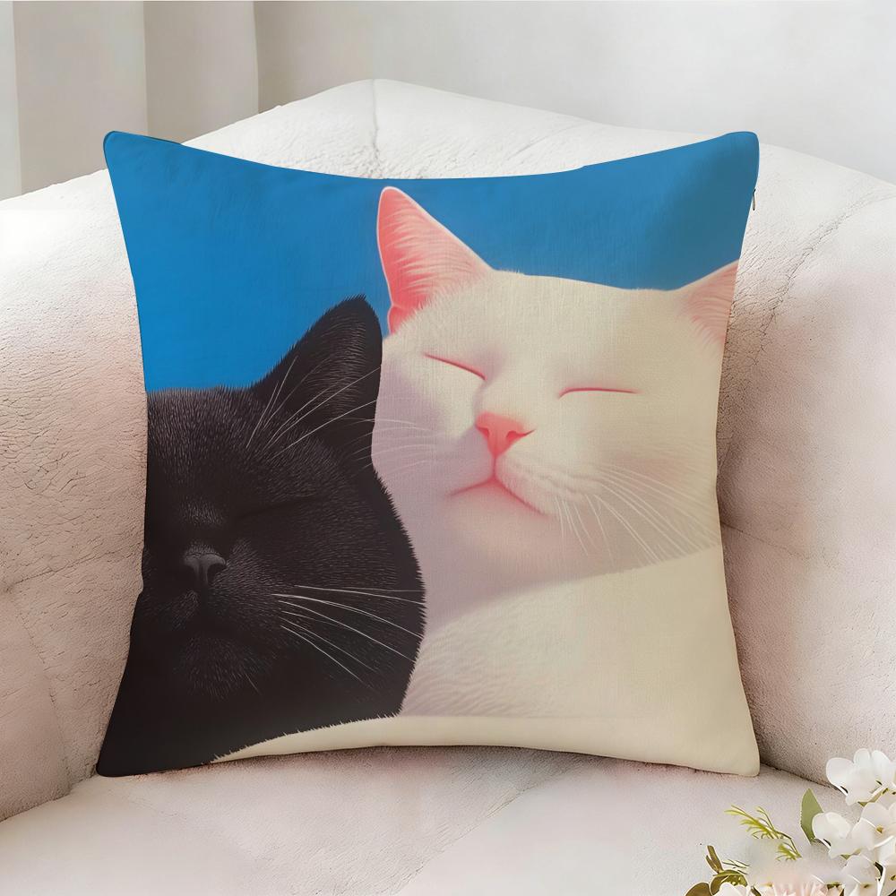 Arthritis Cat Kwaii Cute Anime Pillow Case Pillowcase, Double-sided Printed, Sofa Cushion, Bedroom Headboard Pillow