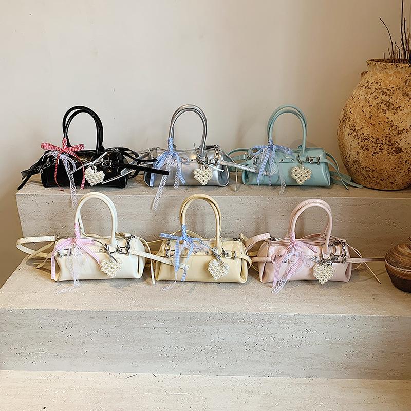 Internet Celebrity Armpit Bag 2025 New Mori Sweet Girl Ribbon Bow Trendy Versatile Portable Messenger Pillow Bag