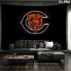 Chicago Bears Wall Tapestry, Aesthetic Printed Fabric Blanket, Suitable for Bedroom, Living Room, and Home Decor.