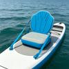 Universal PVC Inflatable Kayak Seat Boat Cushion with Back Support & Air Pump Adapter Kayak Accessory for Paddle Board Fishing