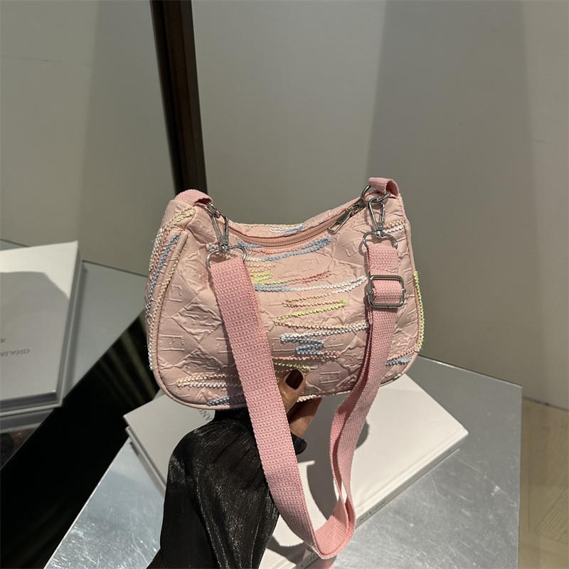 

Modern Trendy Crossbody Handbag For Women Versatile Canvas Design Ideal For Daily Use рожевий