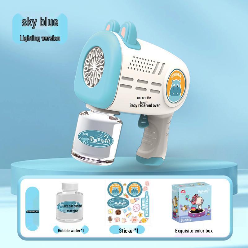 Gatling Bubble Gun: Automatic Electric Handheld Bubble Maker for Kids