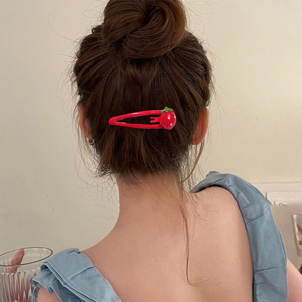 Adorkable Strawberry Hair Clip Lovely Hair Tie Hair Clip Glitter Hairpins Barrettes Girls HairPins 2000s Trend