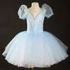 Abito Gonna Tutù in Tulle Blu Giselle Danza Balletto Ballerina per Bambine Bambini Costume per Esibizione sul Palco Abiti Lunghi da Danza Balletto