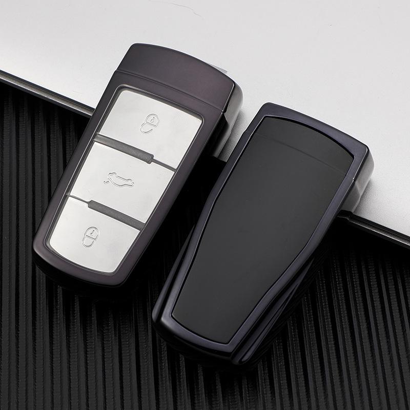 Compatible Volkswagen CC 21 Key Case for One-Button Start - Fits Magotan B7, New B8, and R36 Models (Female Design).