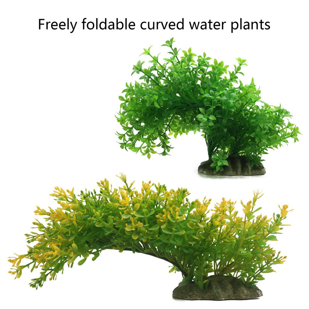 Plastic Water Plants for Aquarium Realistic Artificial Plants Grass Ornaments 5 Inch High Fish for Tank Decorations