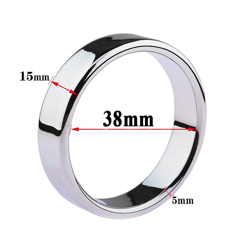6 Sizes Stainless Steel Male Penis Ring Ball Scrotum Stretcher Ejaculation Delay Metal Cock Rings BDSM Sex Toys For Men Cockring