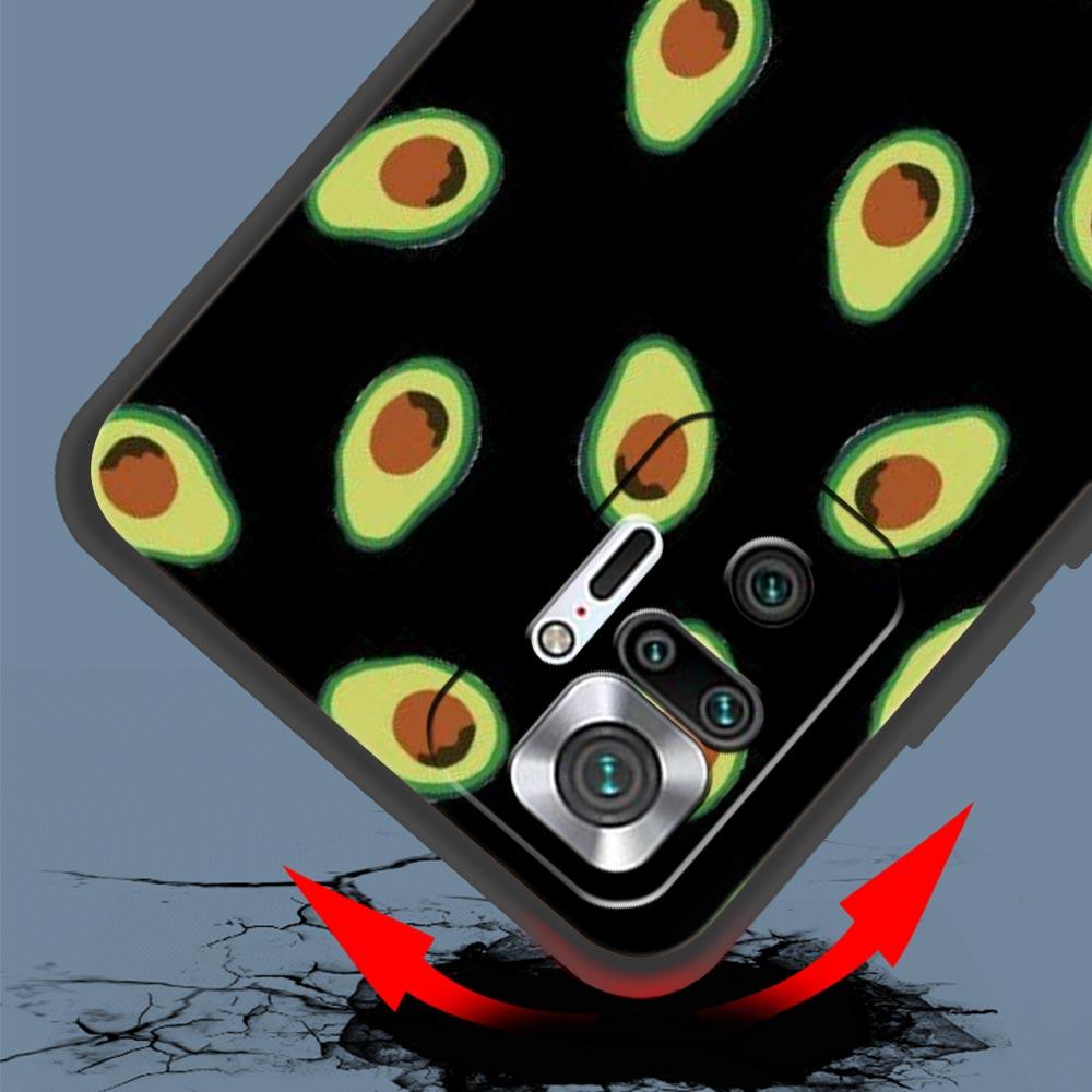 Cute Avocado Phone Case For Xiaomi Redmi Note 14 13 5G 10 11 12 Pro Plus 4G 14C 13C 12C 10C Black Cover