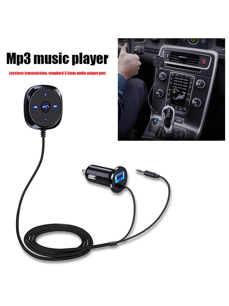 Car Bluetooth-compatible Audio Receiver 3.5mm AUX Handsfree Audio Music Receiver Adapter Auto Accessories for Smartphone Tablet