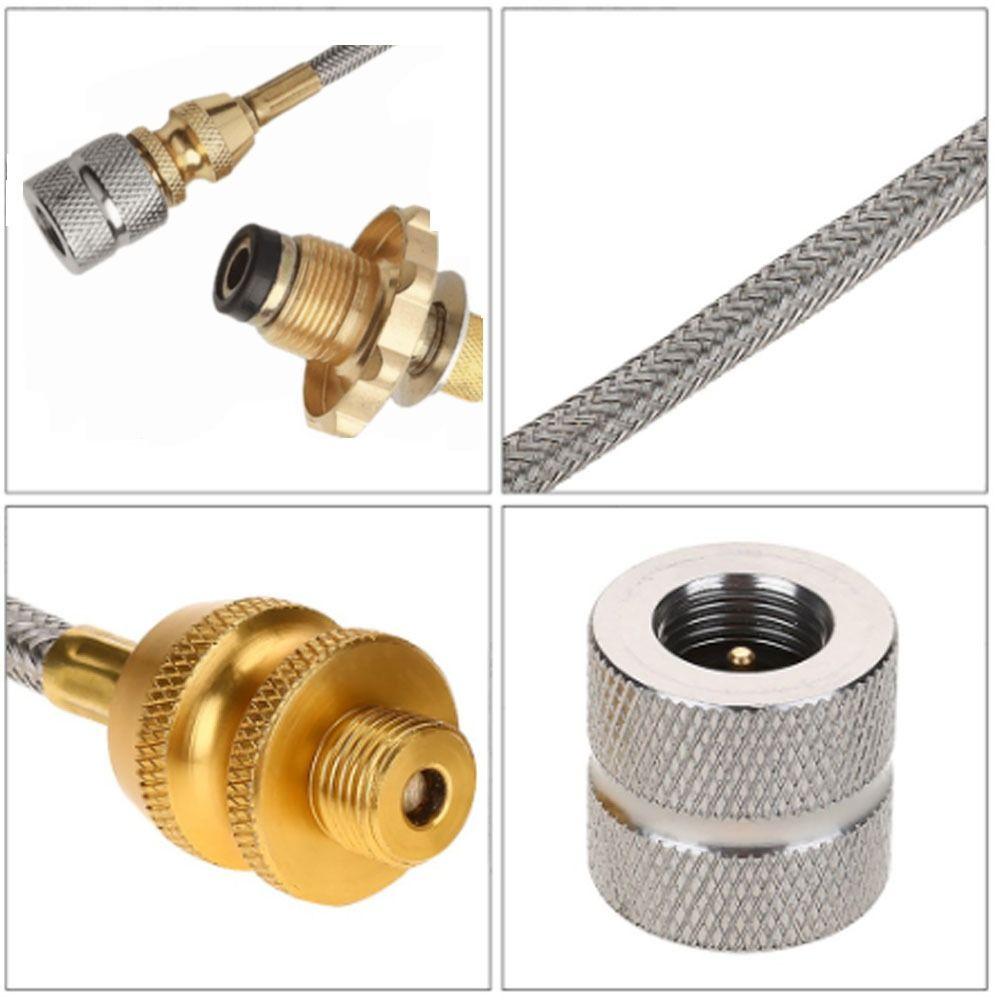 Easy Control Gas Bottle Adapter Stainless Steel, Copper Propane Refill Adapter  Barbecue Cooking
