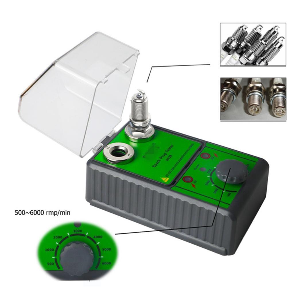 DY28 12V Car Spark Plug Tester Dual Hole Lgnition Plug Analyzer Tool Scanner Gas