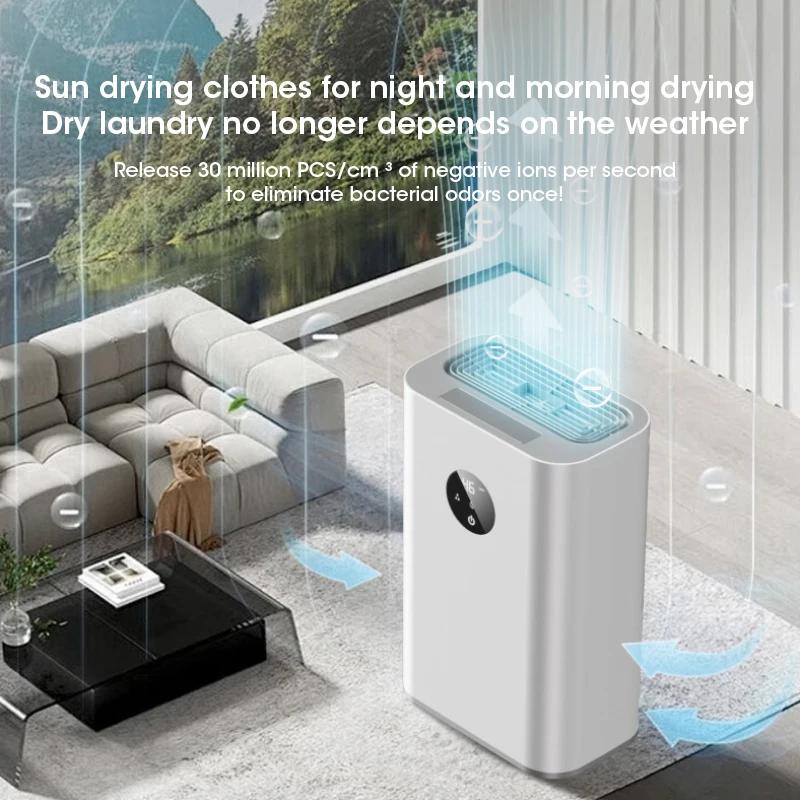 Smart Portable 2.5L Dehumidifier with 24H Timer for Damp Mold Moisture Removal In Home Basement Bedroom Bathroom