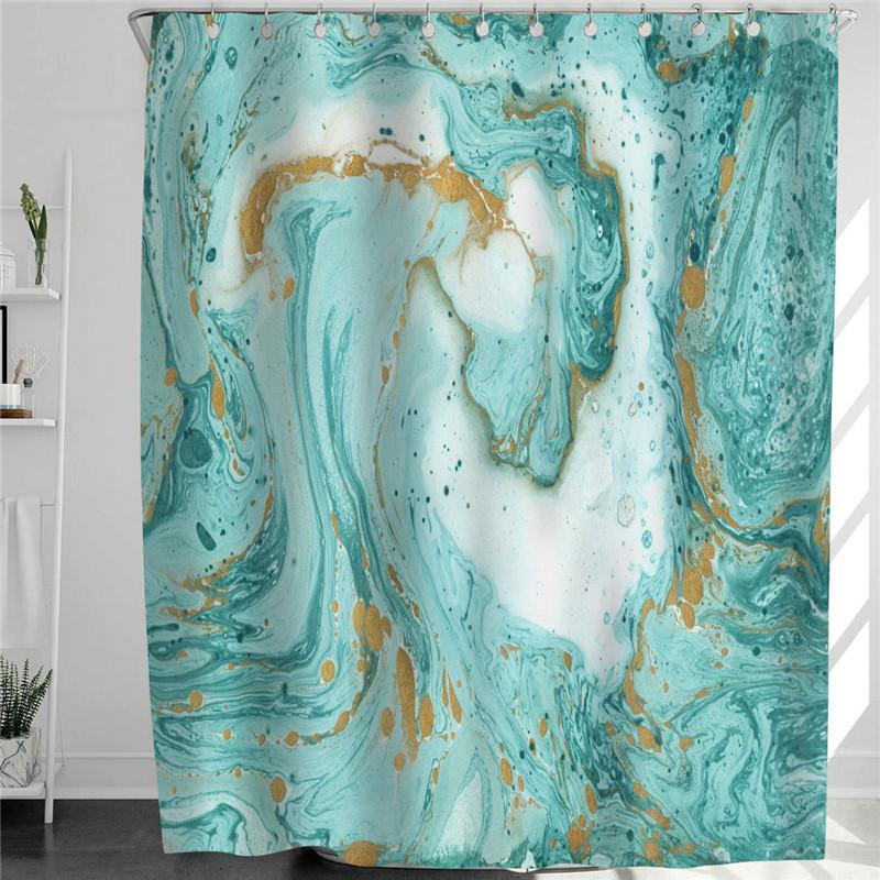 3D Grey Geometric Stone Shower Curtains Fabric Waterproof Bathroom Curtain Renew Home Hotel Decorative Curtains Blackout Screen