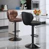 Adjustable High Back Bar Stool with Backrest