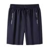 Men's Summer Ice Silk Quick-Dry Elastic Shorts - Lightweight, Breathable Sportswear for Youth.
