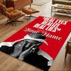 2pac Customize Text Carpet Design for Playrooms Living Rooms Balcony Hallway Anti-slip Rug Office Home Decor Best for Christmas