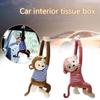 Creative Tissue Box Pippi Monkey Paper Napkin Case Car Cute Paper Boxes Holder Cartoon Animals Napkin