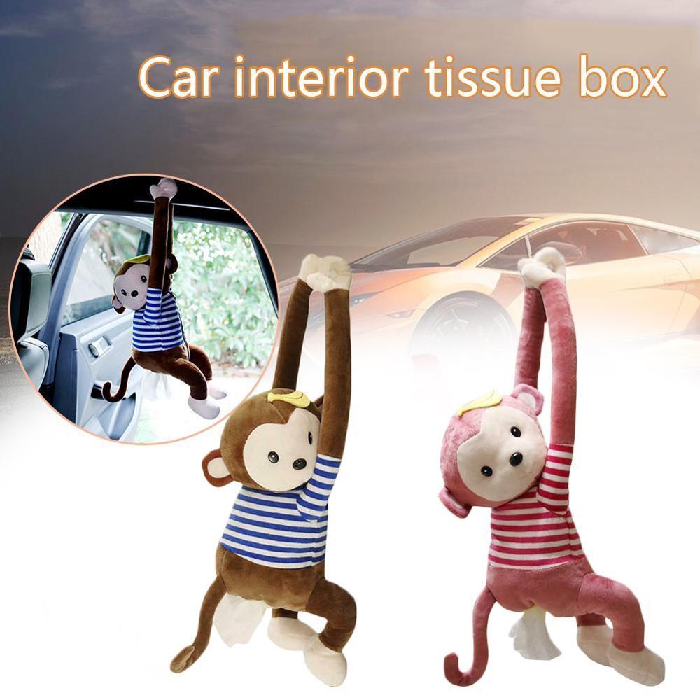 Creative Tissue Box Pippi Monkey Paper Napkin Case Car Cute Paper Boxes Holder Cartoon Animals Napkin