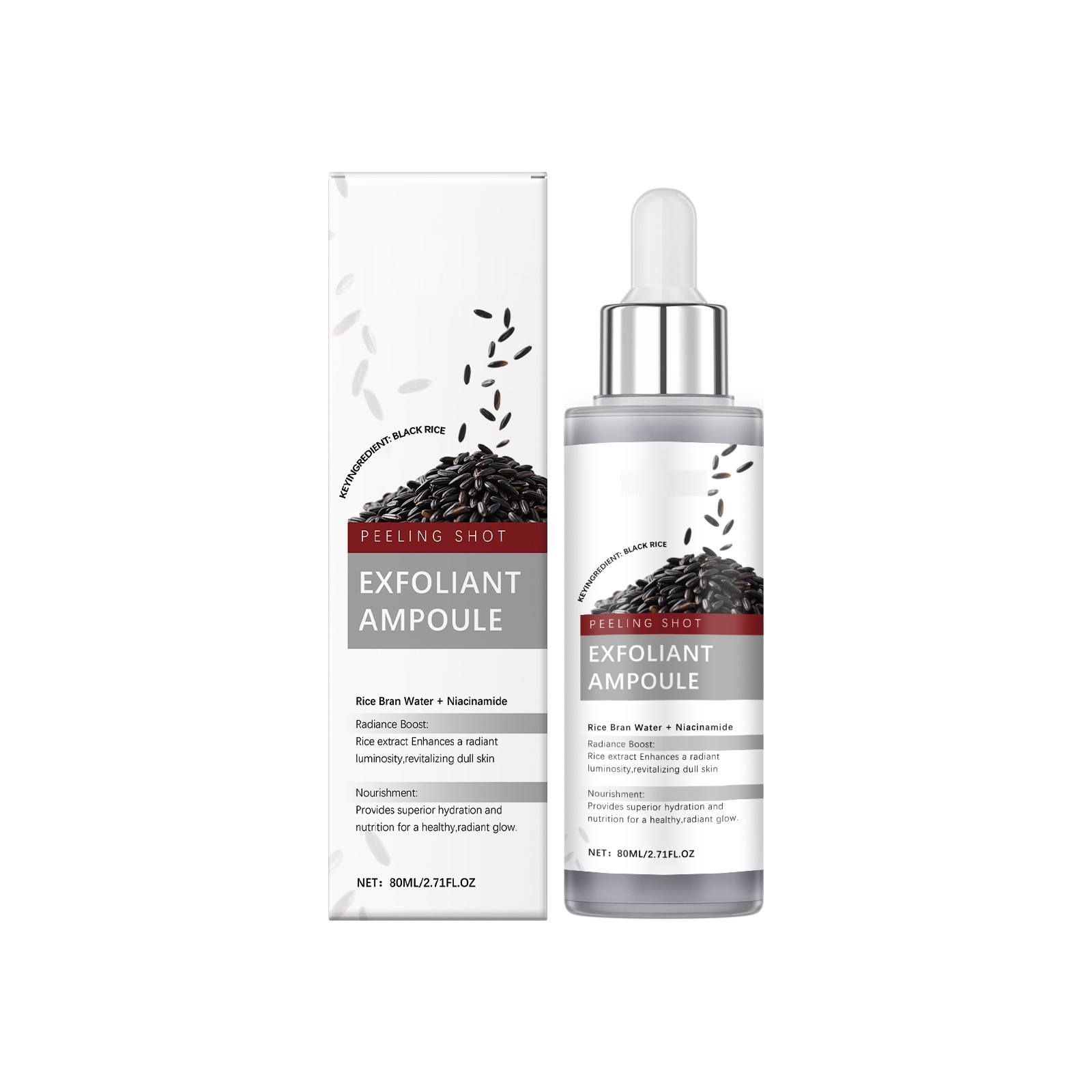 

Peel Shot Glow Rice Ampoule Skin Peel Hydration Shot For Face And Body, Exfoliating Serum For All Skin Types,80ml One Size