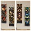 Moon And Floral Tapestry Yellow And Green Plant Decoration Home Bohemian Decor Mystical Butterfly Aesthetic Room Decor Hand Wash